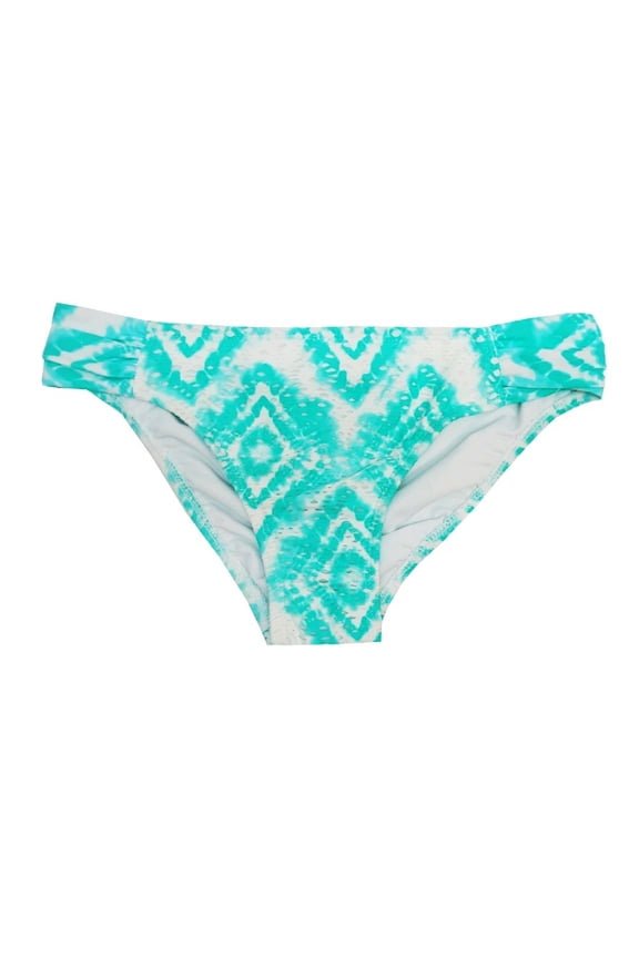 In Mocean Turquoise Crochet Shirred Bikini Bottom Swimwear Juniors' Women's Small