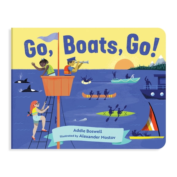 In Motion Go, Boats, Go!: Boat Books for Toddlers 1-3, (Board Book)