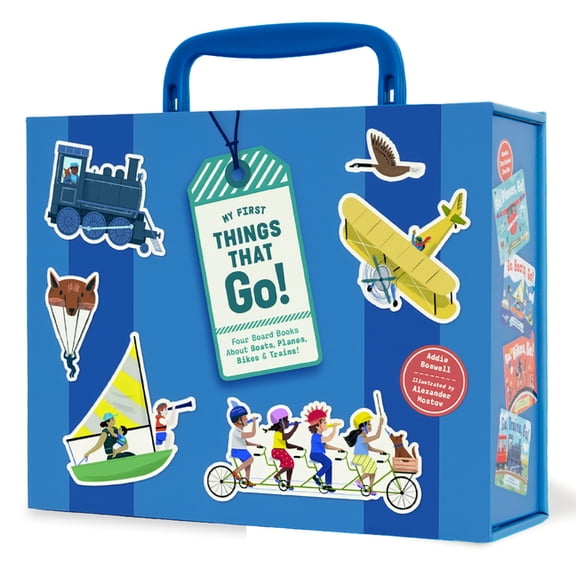 Things That Go My First Things That Go: A Box Set of 4 Toddler Board Books: Boats, Planes, Bikes, and Trains for Toddlers 1-3, (Paperback)