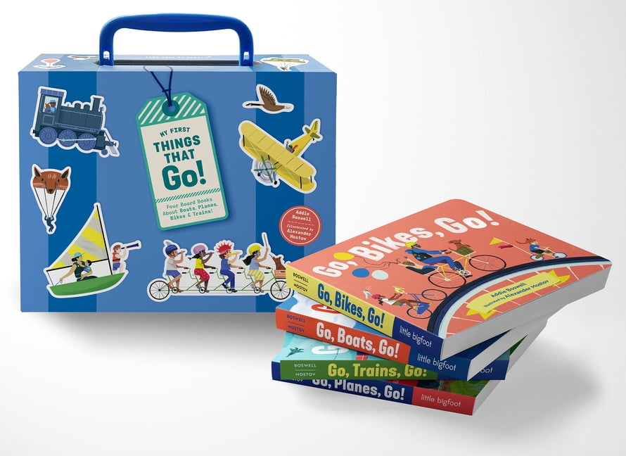 Things That Go My First Things That Go: A Box Set of 4 Toddler Board Books: Boats, Planes, Bikes, and Trains for Toddlers 1-3, (Paperback)