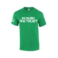 thumbnail image 1 of In Musk We Trust Elon Funny Men's Short Sleeve T-shirt Graphic Tee-Antique Irish Green-medium, 1 of 4