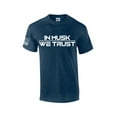 thumbnail image 1 of In Musk We Trust Elon Funny Men's Short Sleeve T-shirt Graphic Tee-Heather Navy-small, 1 of 4
