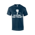 thumbnail image 1 of In Musk We Trust Elon Portrait Funny Men's Short Sleeve T-shirt Graphic Tee-Heather Navy-xxl, 1 of 4