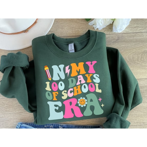 In My 100 Days Of School Era Sweatshirt, Celebration, Back to School Shirt, Gift For Teacher HG