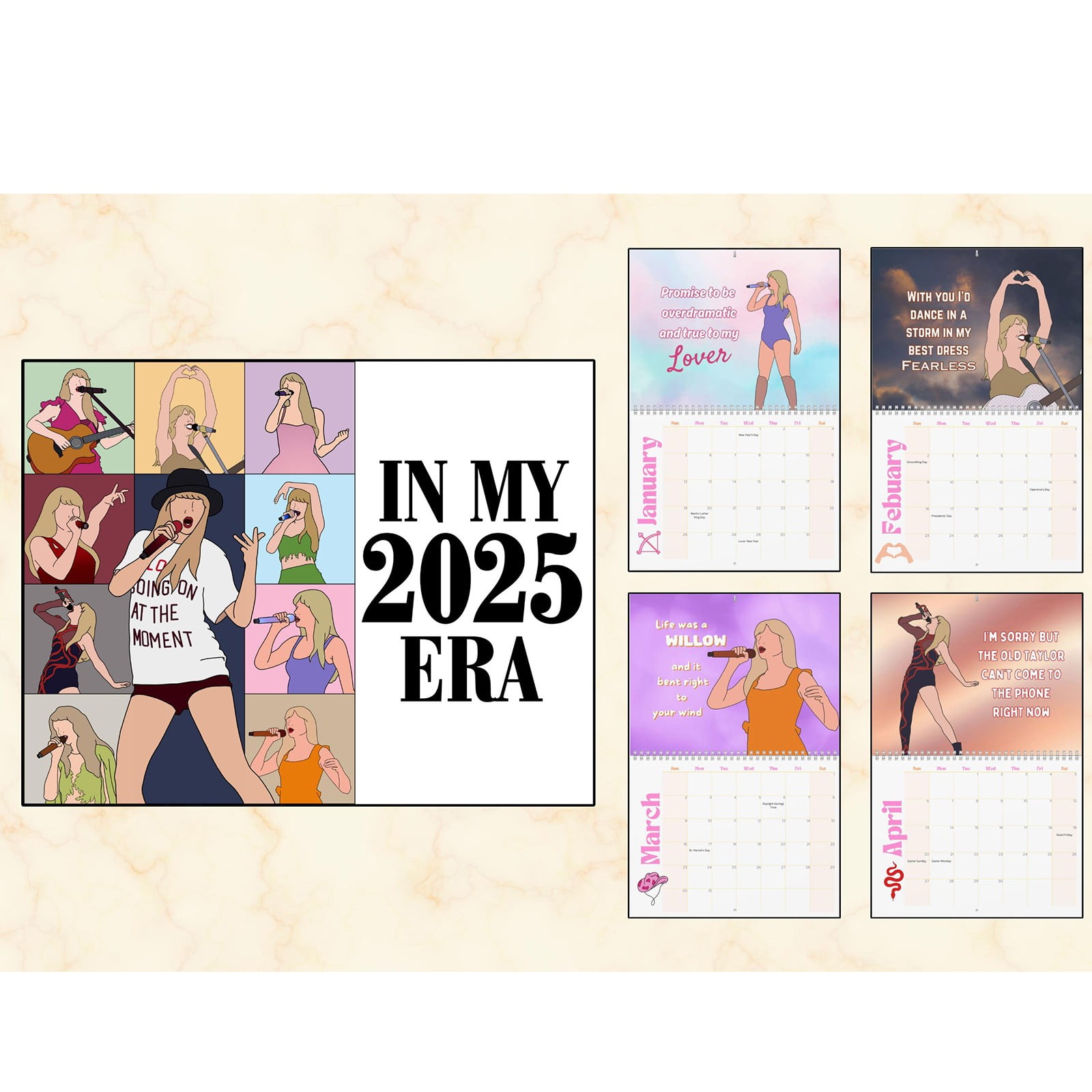 In My 2025 Era Taylor 2025 Monthly Square Wall Calendar July 2025