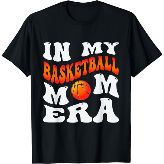 In My Basketball Mom Era - Proud Basketball Mom Groovy T-Shirt