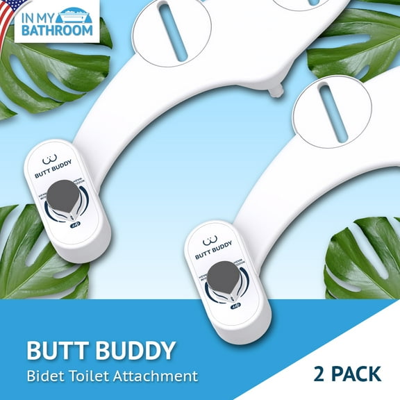 In My Bathroom | Butt Buddy x 2 - Fresh Water Bidet Toilet Attachment (2 Pack, Easy to Install, Self-Cleaning, Non-Electric)