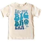 In My Big Bro Era Trendy T-shirt Retro Wavy Big Brother Tee Natural Shirt 4T