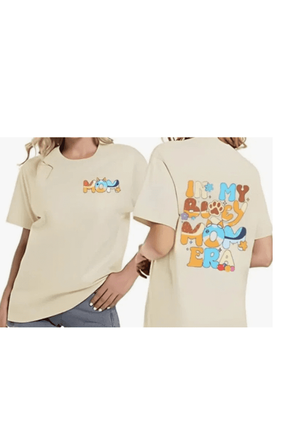 In My Bluey Mom Era Graphic Tee T-Shirt for Women Size 4XL