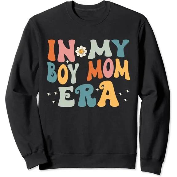 In My Boy Mom Era Cute Mothers Day Unisex Crewneck Sweatshirt