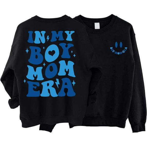In My Boy Mom Era Sweatshirt Crewneck Boy Mom Sweatshirt Gift Tops