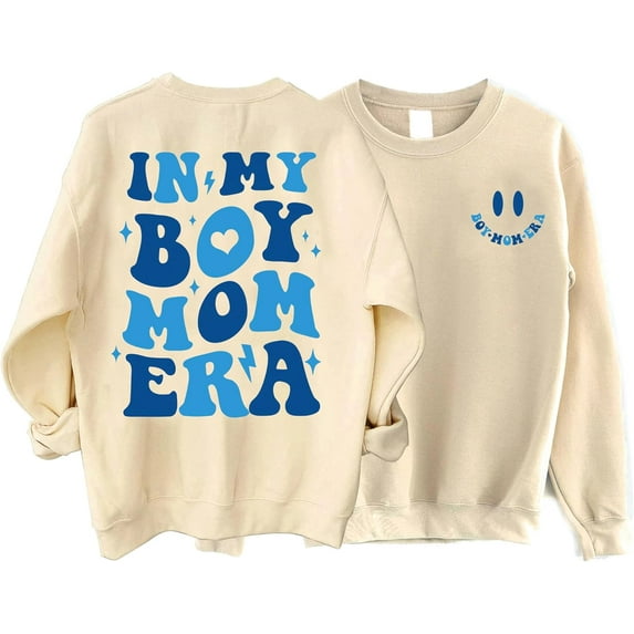 In My Boy Mom Era Sweatshirt Crewneck Boy Mom Sweatshirt Gift Tops