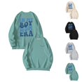 thumbnail image 1 of In My Boy Mom Era Sweatshirts for Women 2025 Long Sleeve Crewneck Boy Mom Graphic Sweatshirt Pullover Tops, 1 of 3
