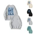 thumbnail image 1 of In My Boy Mom Era Sweatshirts for Women 2025 Long Sleeve Crewneck Boy Mom Graphic Sweatshirt Pullover Tops, 1 of 3