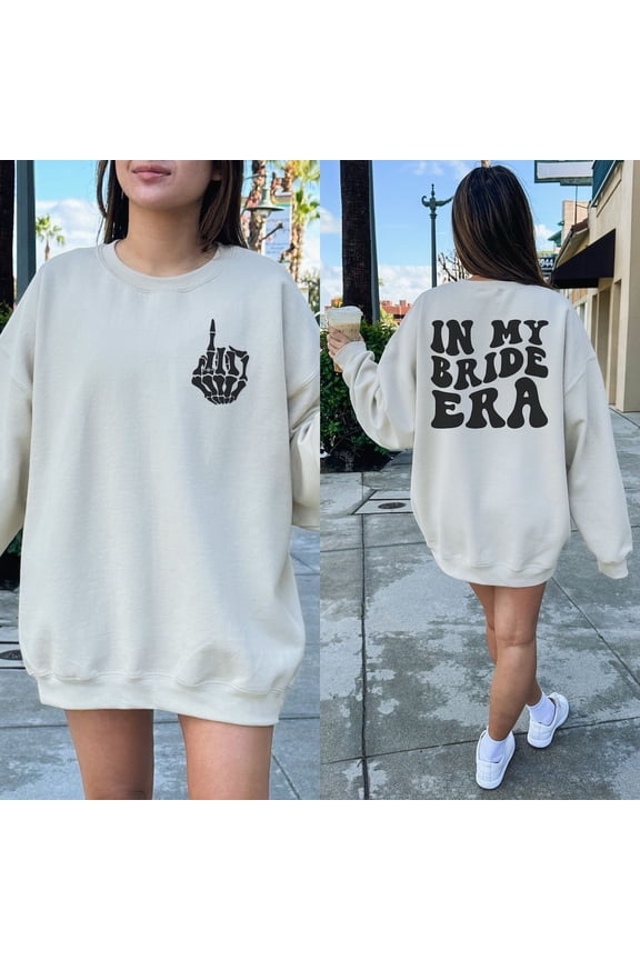 In My Bride Era Sweatshirt, Retro Bride Sweatshirt, Future Mrs Sweater, Bride, Fiancee Crewneck, Engagement, Bridal Shower All Size S-5Xl