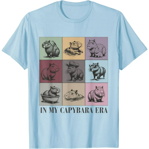 In My Capybara Era Tour Music Lover Gift Unisex T-Shirt for Men Women Kids Toddler,Light Blue Color,Size YXL