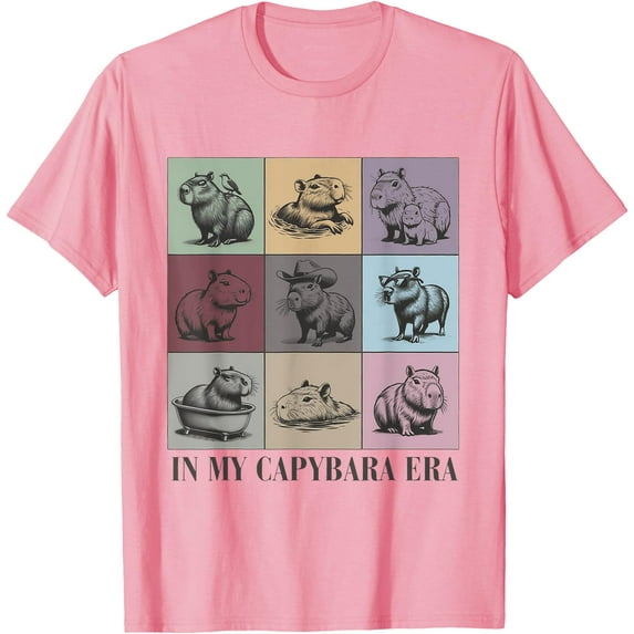 In My Capybara Era Tour Music Lover Gift Unisex T-Shirt for Men Women Kids Toddler,Light Pink Color,Size 5XL
