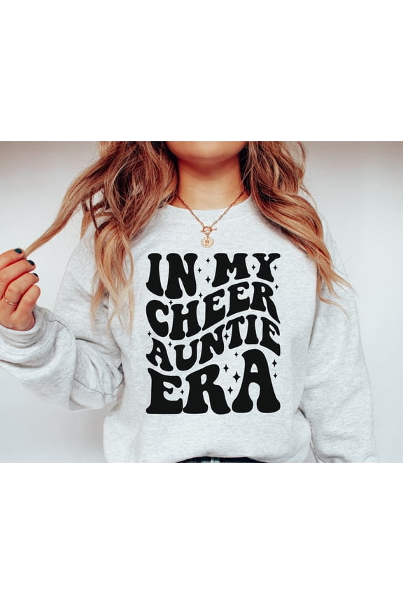 In My Cheer Auntie Era Sweatshirt, Cheer Aunt Sweatshirt, Cheer Auntie Crewneck, Cheer Auntie Sweater, Cheer Aunt Shirt SWEATSHIRT All Size S-5XL