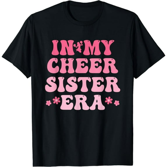 In My Cheer Sister Era Groovy Cheerleading Sports Family T-Shirt