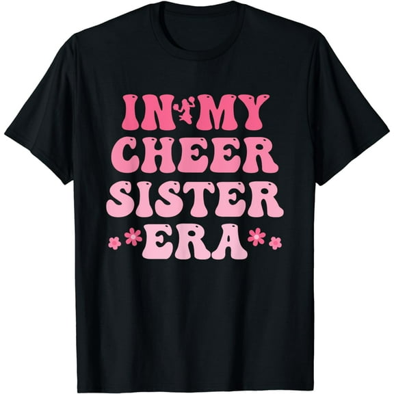 In My Cheer Sister Era Groovy Cheerleading Sports Family T-Shirt