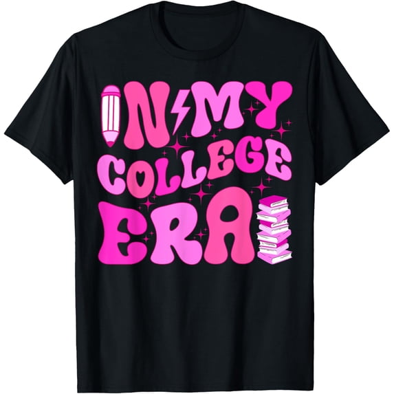 In My College Era University Student School Retro Pink T-Shirt