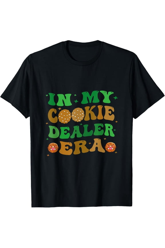 In My Cookie Dealer Era Girls Scout Troop Scouting Groovy T-Shirt