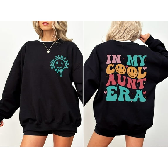 In My Cool Aunt Era Sweatshirt, Aunt Comfort Colors Tshirt, In My Aunt, Retro Aunt Graphic Tee, Gift For Aunt, Funny Aunt Sweatshirt, Auntie