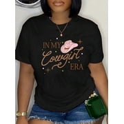 In My Cowgirl Era Southern Girl Rodeo Cowgirl T-Shirt Graphic Tee summer Tops For Women Round Neck Fashion Cotton shirts