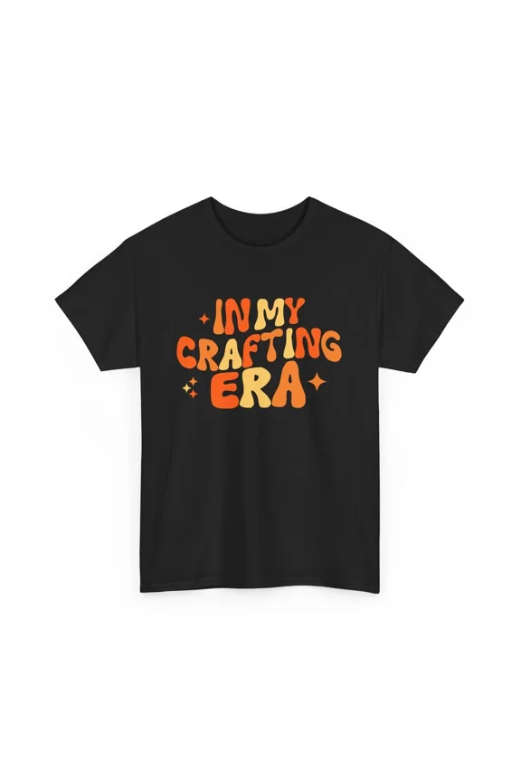 In My Crafting Era Retro Groovy Wavy Font DIY Hobby Handmade Craft Unisex T-Shirt, S-5XL