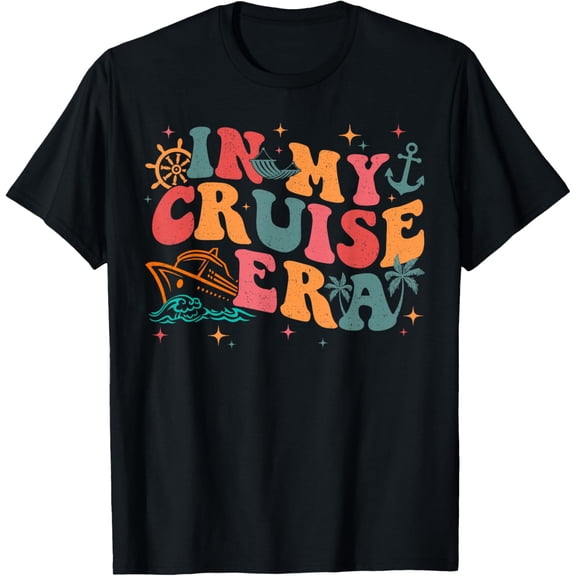 In My Cruise Era Family Cruise Funny Cruise Lover T-ShirtMen and women, White T-shirt, size: Extra large
