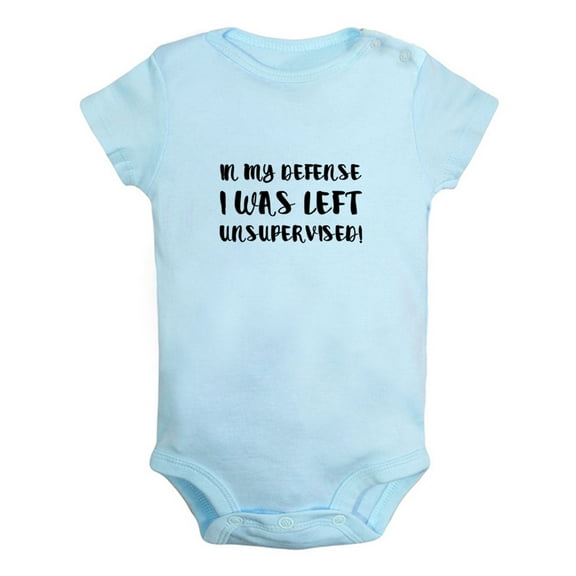 In My Defense I Was Left Unsupervised Funny Rompers For Babies, Newborn Baby Unisex Bodysuits, Infant Jumpsuits, Toddler 0-24 Months Kids One-Piece Oufits