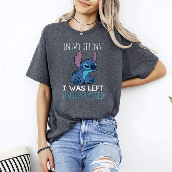 In My Defense I Was Left Unsupervised Funny Sarcasm Humor T-Shirt, for men & women, up to size 5XL