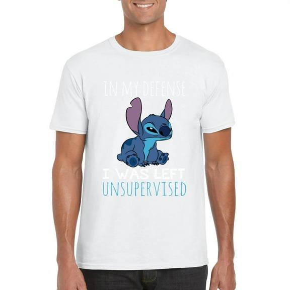 In My Defense I Was Left Unsupervised Funny Sarcasm Humor T-Shirt, for men & women, up to size 5XL