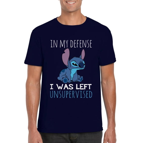 In My Defense I Was Left Unsupervised Funny Sarcasm Humor T-Shirt, for men & women, up to size 5XL