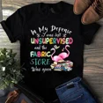 thumbnail image 1 of In My Defense I Was Left Unsupervised and the Fabric Store Unisex T-Shirt - Top Pick, up to 5XL, 1 of 2
