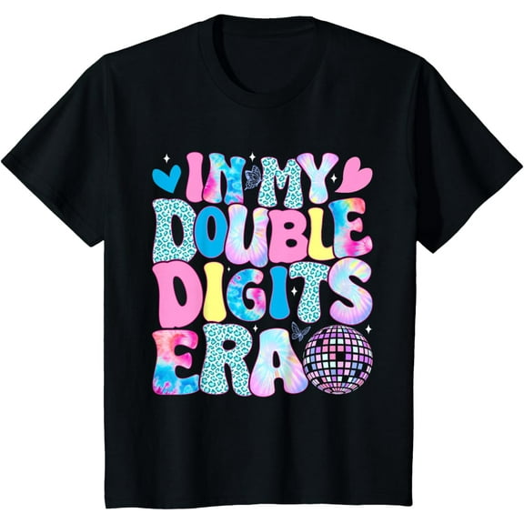 In My Double Digits Era Retro 10 Year Old 10th Birthday Girl T-Shirt