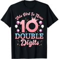 thumbnail image 1 of In My Double Digits Era Retro 10 Year Old 10th Birthday Girl T-Shirt, 1 of 4