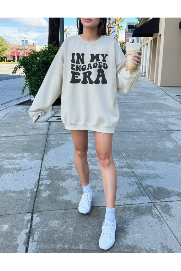 In My Engaged Era Sweatshirt, Retro Bride Sweatshirt, Future Mrs Sweater, Bride, Fiancee Crewneck, Engagement, Bridal Shower All Size S-5Xl