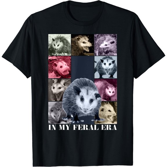In My Feral Era Funny Opossum Meme Possum T-Shirt, Unisex T-Shirt