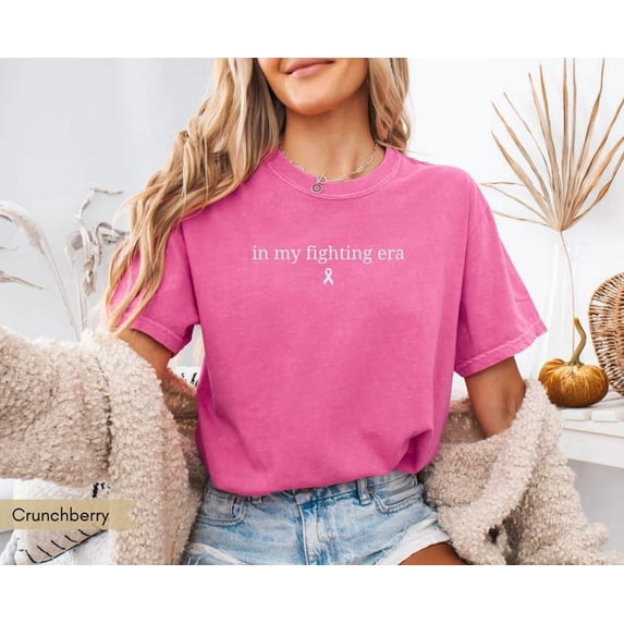 In My Fighting Era Shirt, Breast Cancer Awareness T-Shirt, Pink Ribbon Inspirational Graphic Unisex Support Tee