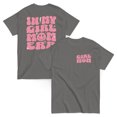 thumbnail image 1 of "In My Girl Mom Era" Front and Back Print T-shirt, Cute Mom T-shirt, Girl Mom Shirt, Mother's Day T-shirt (Charcoal, XL), 1 of 1