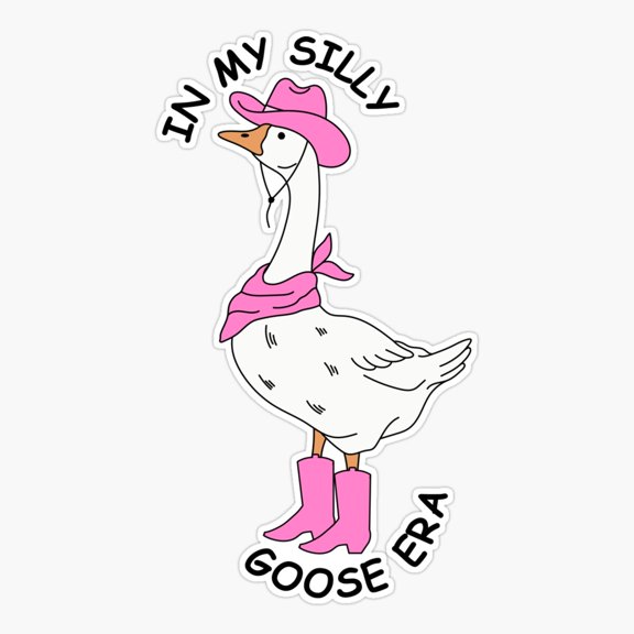 In My Goose Era Cute Playful Bird Design Sticker