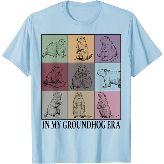 In My Groundhog Era Birthday Softstyle Unisex T-Shirt,Light Blue Color,Size 3T