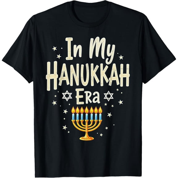 In My Hanukkah Era Chanukah Menorah Pajamas Jewish Spirit T-Shirt