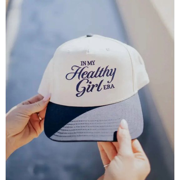 In My Healthy Girl Era Hat, Funny Trucker Hat Baseball Hat, Adjustable Unisex Hat for Casual Wear Street Fashion