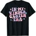 thumbnail image 1 of In My Kindergarten Era Groovy Back to School Teacher Student T-Shirt,Black, 1 of 8