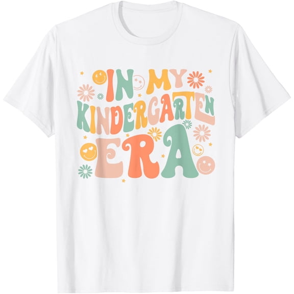 In My Kindergarten Era Retro Back to School Teacher Student T-Shirt