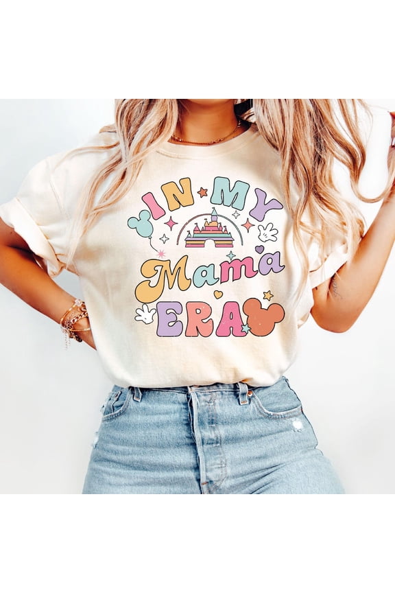 In My Mama Era T-Shirt, Mothers Day Shirt, Watercolor Mama Shirt, Disney Castle Mom Shirt, Gift For Mom