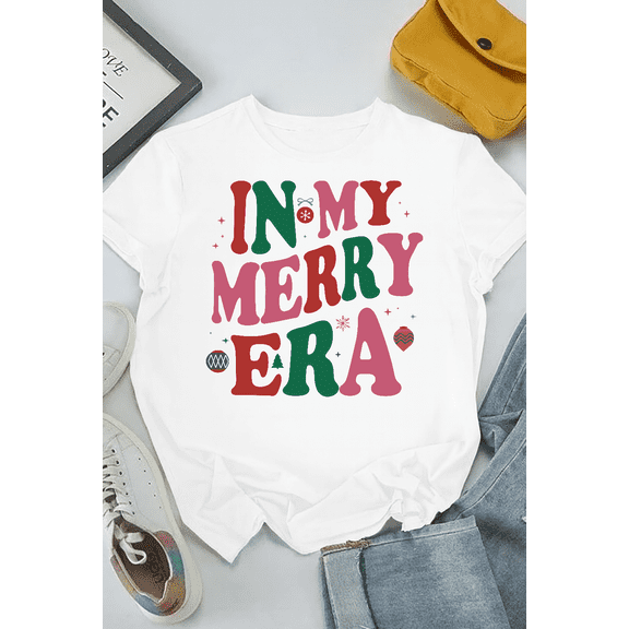 In My Merry Era Holiday Festive Celebration Retro Xmas Unisex T-Shirt V11763 up to Size 5XL