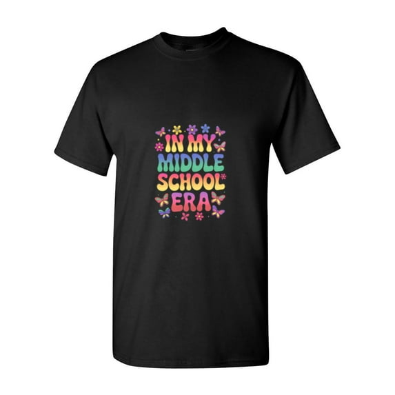 In My Middle School Era A Funny Back To School Student Saying Unisex T-Shirt, up to size 5XL